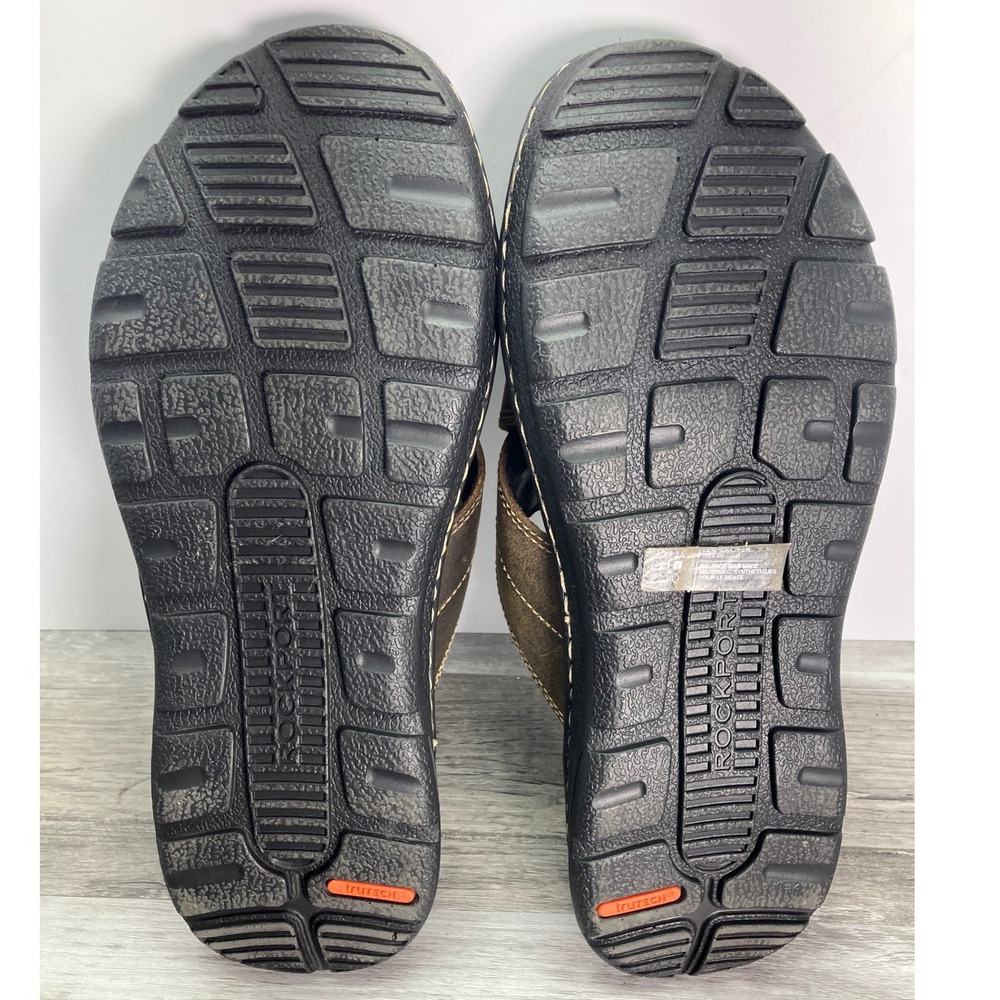 Rockport Mens Darwyn X-Slide  Leather Sandals BX2032 Size 9 truTECH Memory Foam - Picture 4 of 5